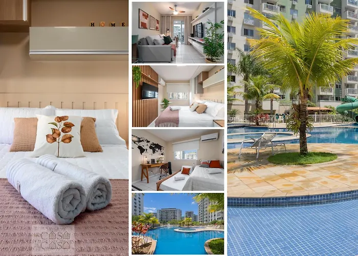 2 Quartos com VARANDA e Home OFFICE Wi-Fi 100mbps - Condominio com PISCINA, Portaria 24h e Estacionamento - Estrutura de Lazer para CRIANCAS