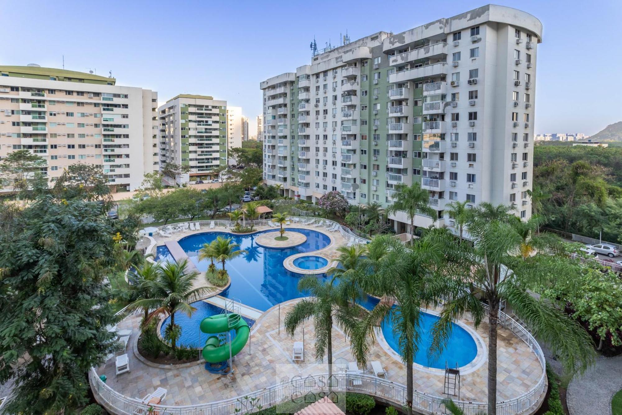2 Quartos Com Varanda A 300m Riocentro Wi-fi 120mbps E Cozinha Completa - Com Piscina, Estacionamento, Portaria 24h E Parquinho Infantil - Indicado Grupos, A Trabalho E Criancas * Río de Janeiro